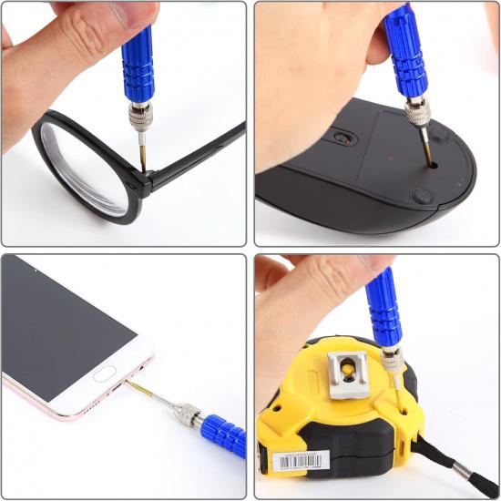 Small Screwdriver Watch Glasses Mini Set, Micro Precision Tiny Screwdriver Set Small Screwdriver Set for Electronics Eyeglass (blue)