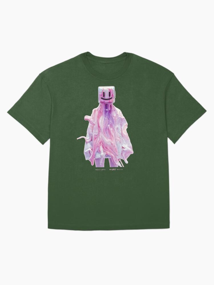 Liquid Television Smiley Happy - Variant 2 [Futuristic Liquid Acrylic Television Head] Oversized Unisex T-Shirt
