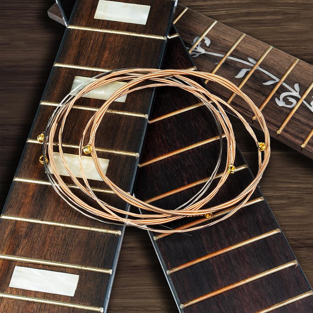 Buy 6Piece Acoustic Guitar Strings Set with Hexagonal Steel Core Phosphor Bronze Wire Winding