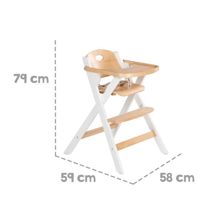 Chaise haute pliable peu encombrante avec plateau à manger - ROBA - Réglable - Accessoires bébé - Bébé