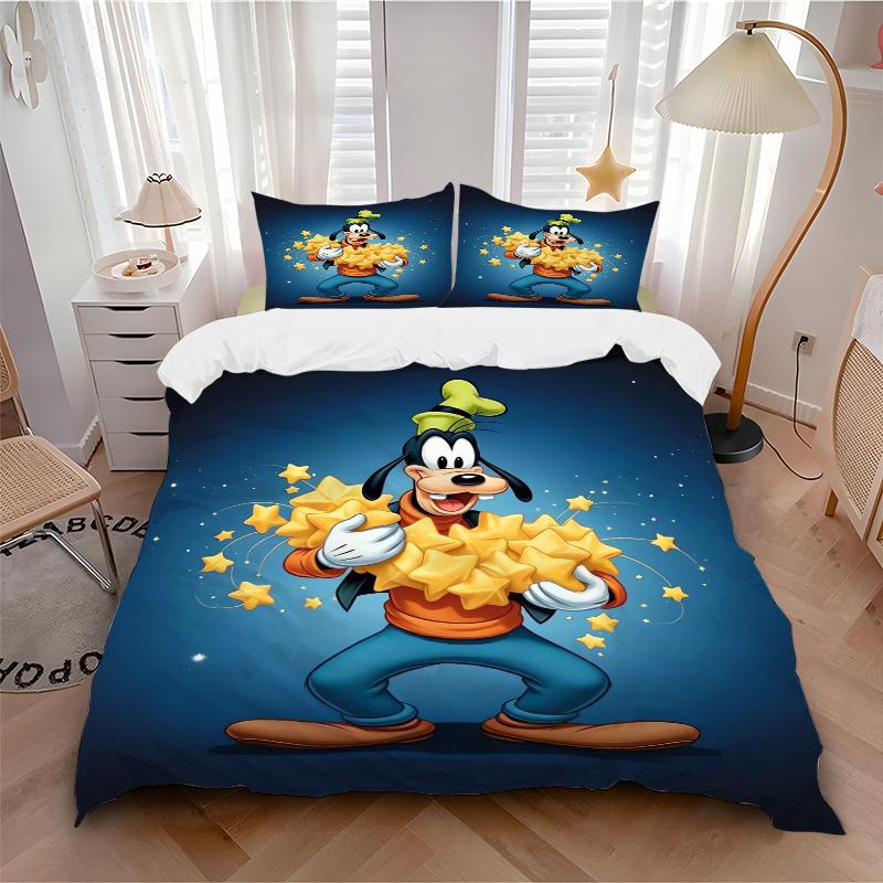 3pcs Goofy Stars Printed Bedding Set, Soft and Comfortable Quilt Cover for Bedroom S056