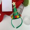 Shiny Sequin Christmas Headband Bright Red Forest Green Xmas Tree Headpiece Plush Decor Elastic Band Santa Hat Hairband