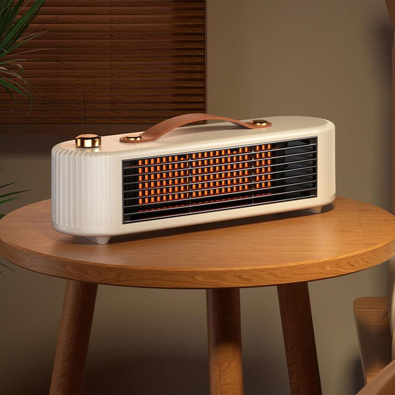 Mini tichý přenosný stolní počítač Úspora energie PTC keramický prostorový vzduch horkovzdušný ventilátor s rukojetí pro kancelářské domácnosti