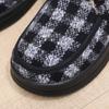 Women's Snow Plaid Autumn New Plush Inner Lining Women's Cloth Shoes Retro National Style Low Heel Fleece Shoes