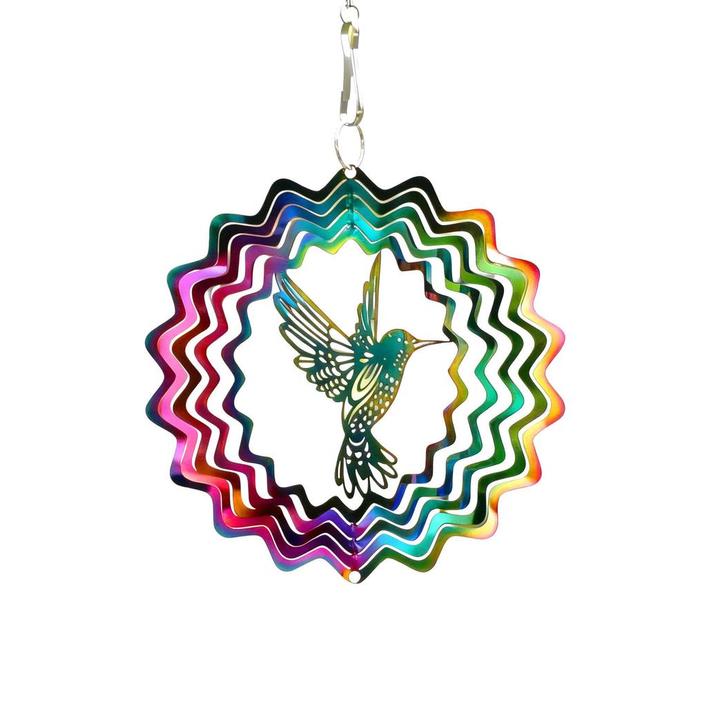 3D Mandala Rotating Wind Chime - Colorful Stereoscopic Spinner for Wall, Garden, or Courtyard Decoration