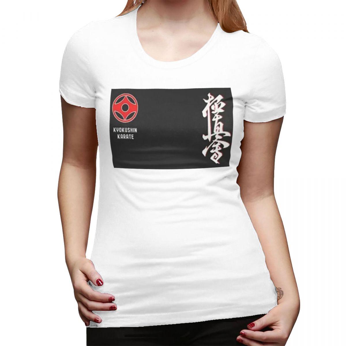 Kyokushin Karate Kanji Taijutsu TShirt for Women Round Neck Streetwear T Shirts Womens Short Sleeve Summer Clothes Tops S