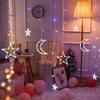 Christmas Star Moon Curtain String Lights