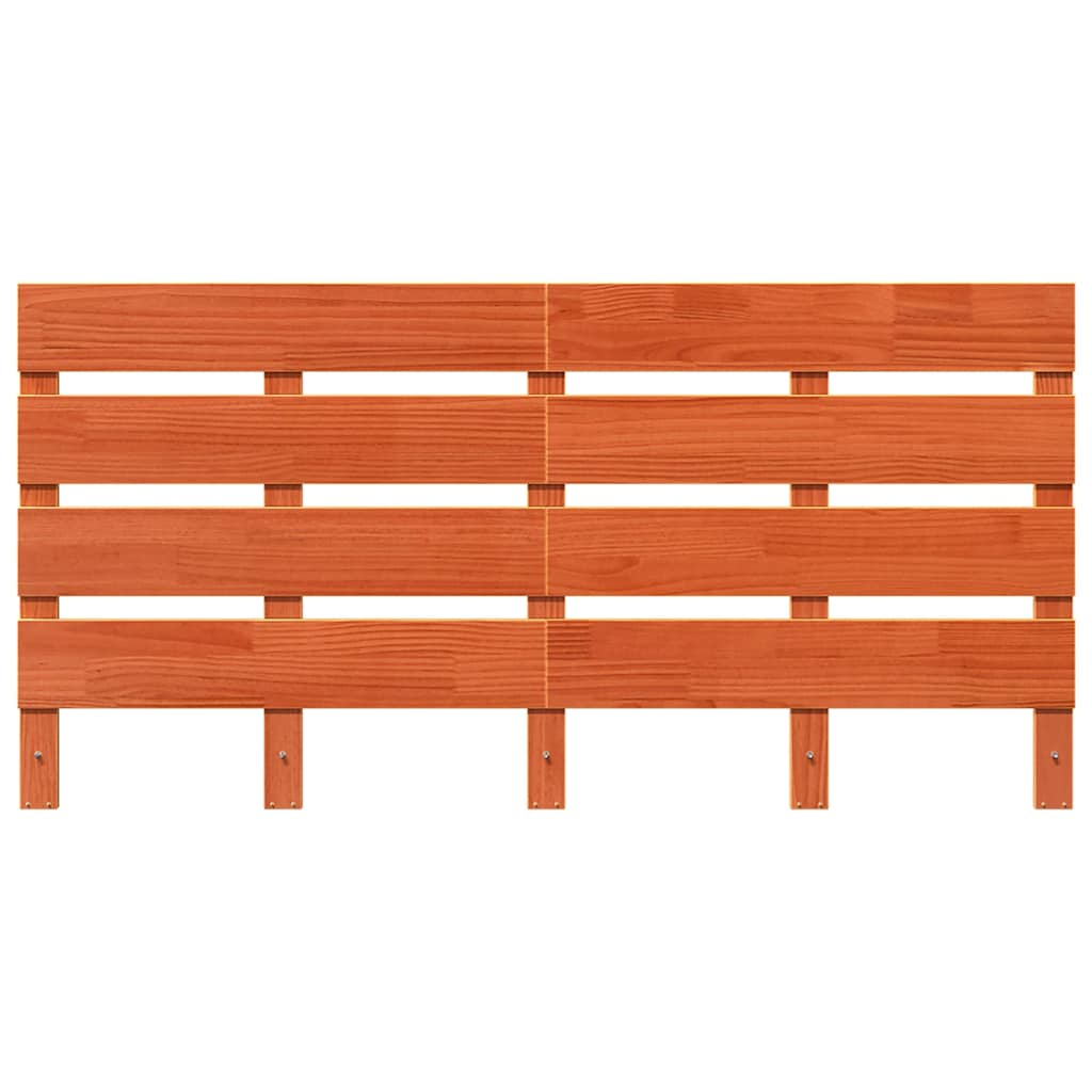 Headboard Brown 140.5 X 3 X 80 Cm Solid Pine Wood