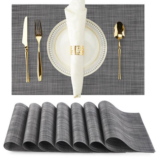 Heat Resistant Placemats Reusable Wear-Resistant Stain-Proof Table Non-Slip Heat-Insulating Mats Protectors for Dining
