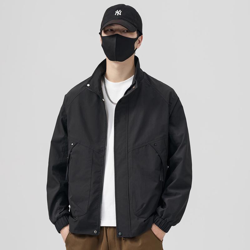 The Same Spring Men'S Casual Stand-Up Collar Jacket, The New Versatile Tooling Jacket, Men'S Fashion And Handsome