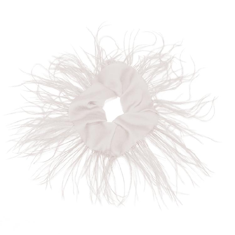 Ostrich Feather Hair Scrunchie Feather Hair Tie Hair Rope Headpieces for Women