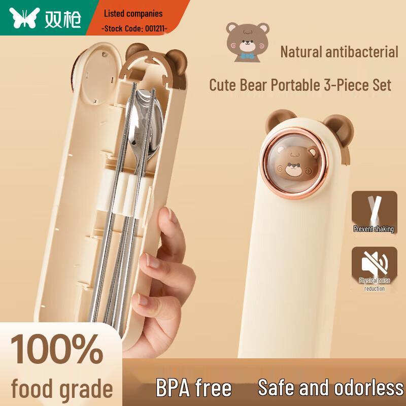 Cute Bear 304 Stainless Steel Portable Cutlery Set