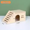 Luxury Solid Wood Hamster Villa with Pet Stairs and Sleeping Nest