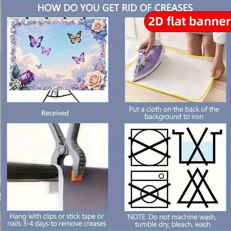 2D Flat Banner Dreamy Soft Color Background Cloth Suitable for Decorating Banners for Weddings Home Parties and Backgrounds