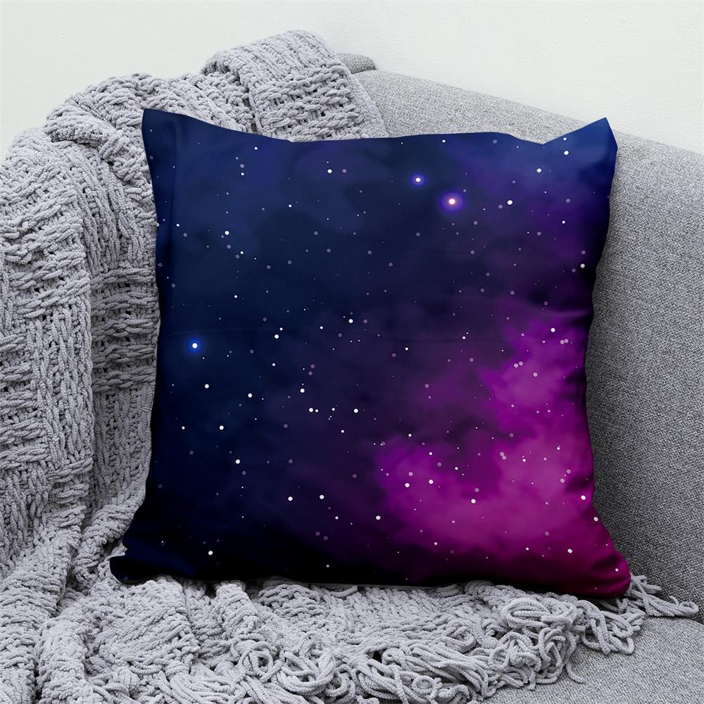Starry Sky Sunset Natural Scenery Pillowcase Cosmic Space  Decorative Cushion Cover Sofa Car Pillow