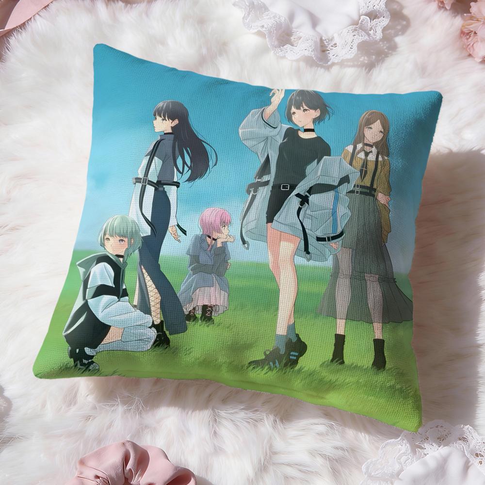 Anime B-BanG D-Dream Its MyGO Cushion Cover Premium Comfort Reversible Pillow Cove -Two in One Design for Any Room Car Interior