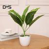 1 Branch Exquisite Workmanship Artificial Green Plant No Water Need Useful 9 Heads Fake Perilla Leaf Artificial Plant Decoration