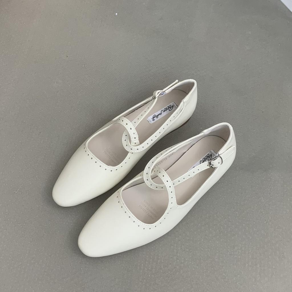 Mode Bailamos 2025 Frühling Neue Damen Flache Schuhe Mode Flach Damen Outdoor Kleid Ballerinas Lässige Weiche Mary Jane Schuhe