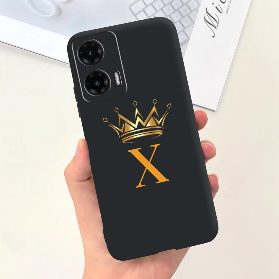 For Motorola Moto G35 5G Case G 35 Cover Cute Crown Letters Soft Silicone Back Cover For Moto G35 2024 Phone Case MotoG35 Fundas