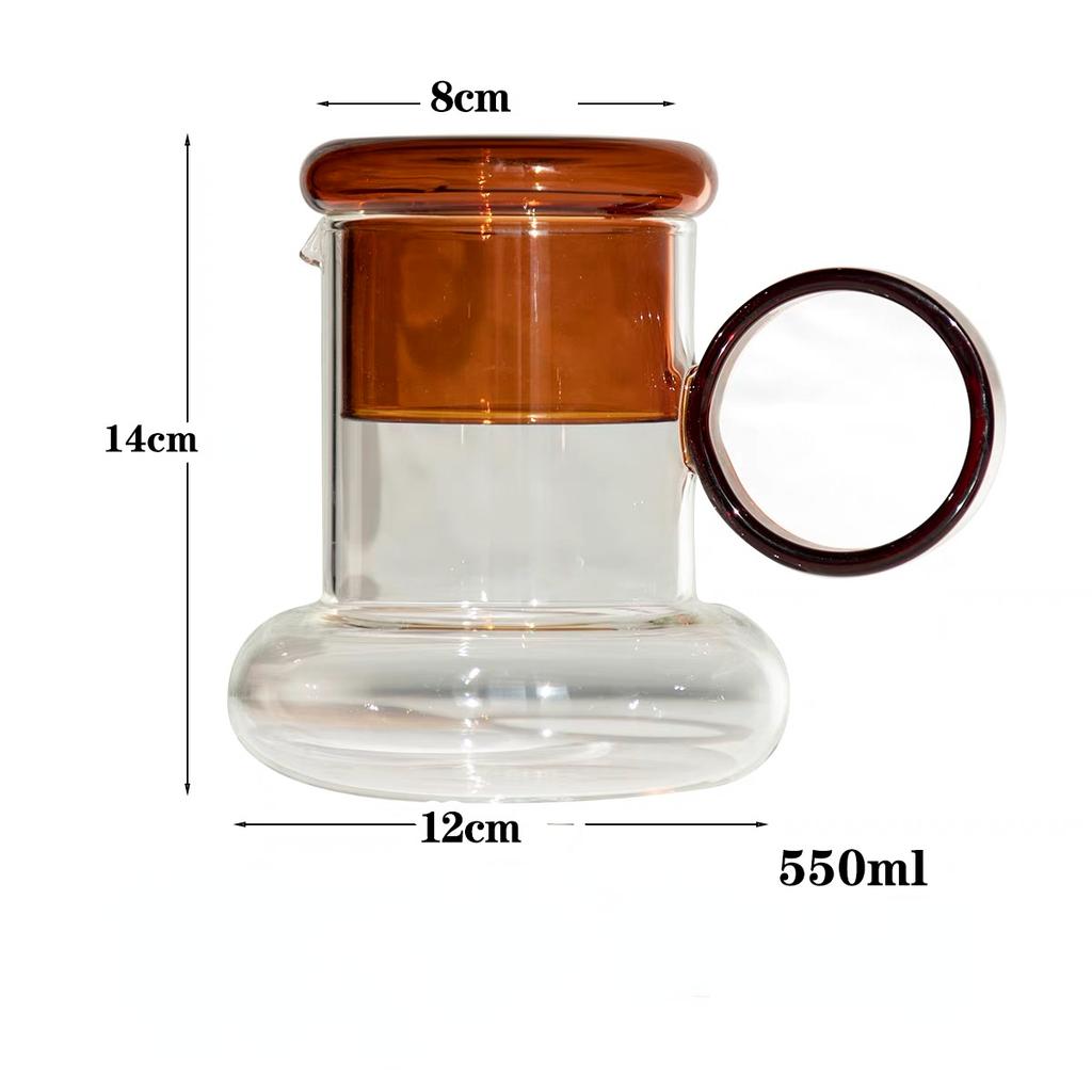 Heat Resistant Cold Kettle Handle Teapot with Lid Glass Cup Water Pot Water Cup Kettle Teapots Pitcher Drinkware Water Jug