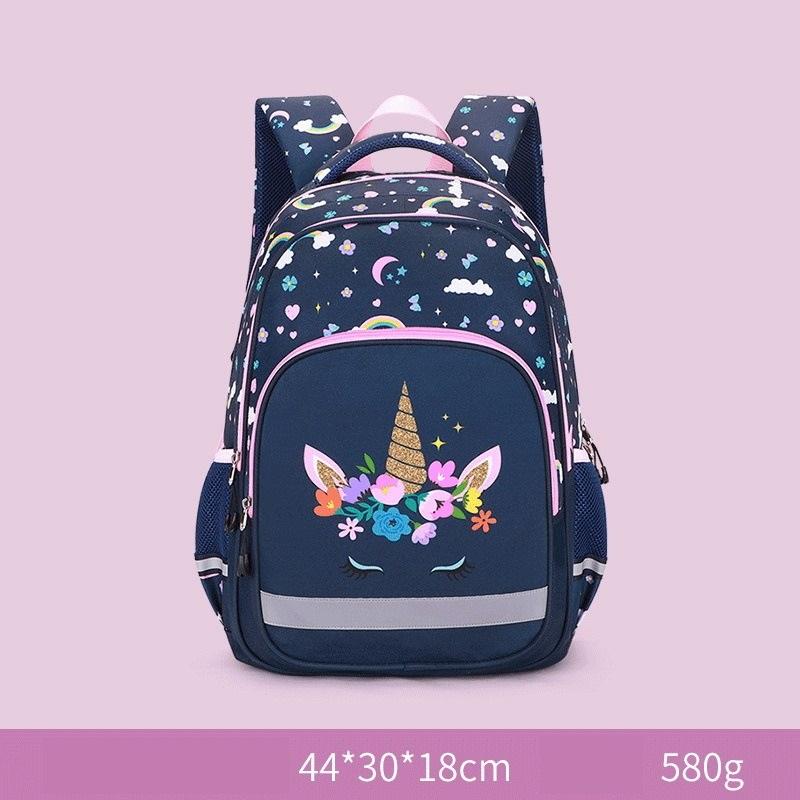 Unicorn Canvas Backpack for Kids Girls Cute School Bag