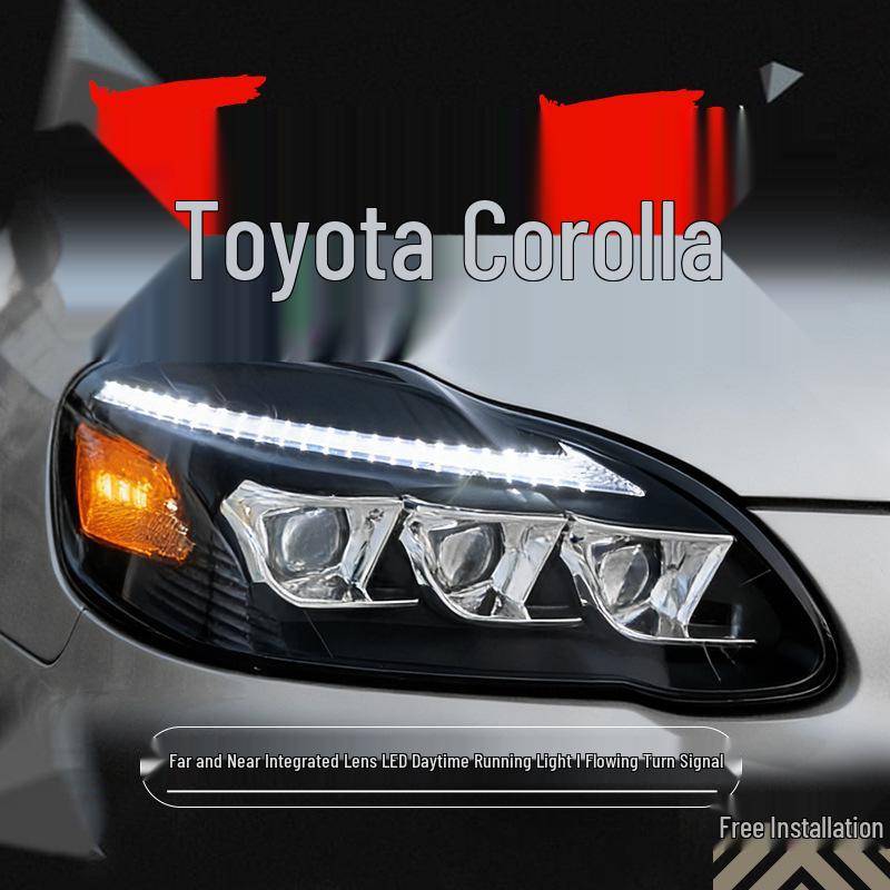 

LED Headlight Assembly with DRL & Flowing Turn Signals for 03-08 Toyota Corolla (US Version)