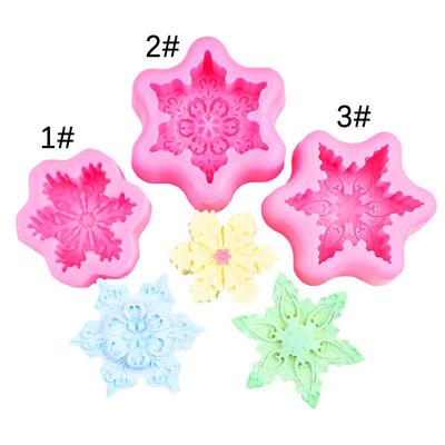 3D Schneeflocken Kerzen- & Seifen Silikonform für Weihnachten