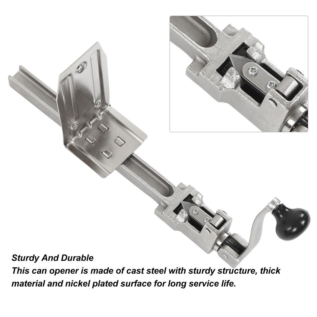 Manual Table Can Opener Cast Steel Blade Heavy Duty Industrial Can Opener for Restaurant with Steel Base