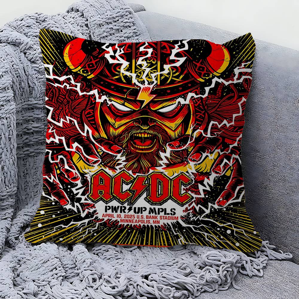 Rock A-AC D-DC Band Kussenhoes Inches Boerderij Decoratie Huis Gooi Kussenhoezen Voor Bank Decoraties