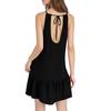 Women's Casual Round Neck Adjustable Straps Beach Backless Dresses