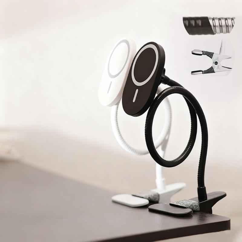 Adjustable Desk Bed Phone Mount Holder With Flexible Long Arm Gooseneck Strong N52 Magnet for 4-7Inch Devices