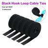 5M/Roll Width 10-20mm Black Cable Organizer USB Cable Winder Management Nylon Free Cut Ties Mouse Earphone Cord Cable Ties 2Pcs