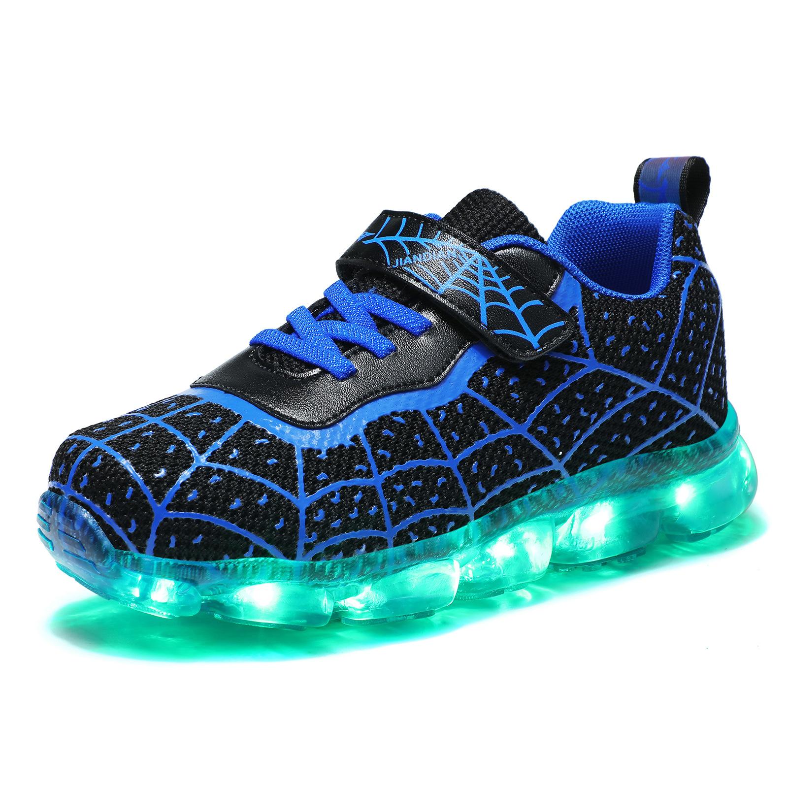 Nieuwe LED Licht Schoenen Opladen Marquee Jongens en Meisjes Lichtgevend Klasgenoten Sportschoenen Trendy Schoenen 33 black