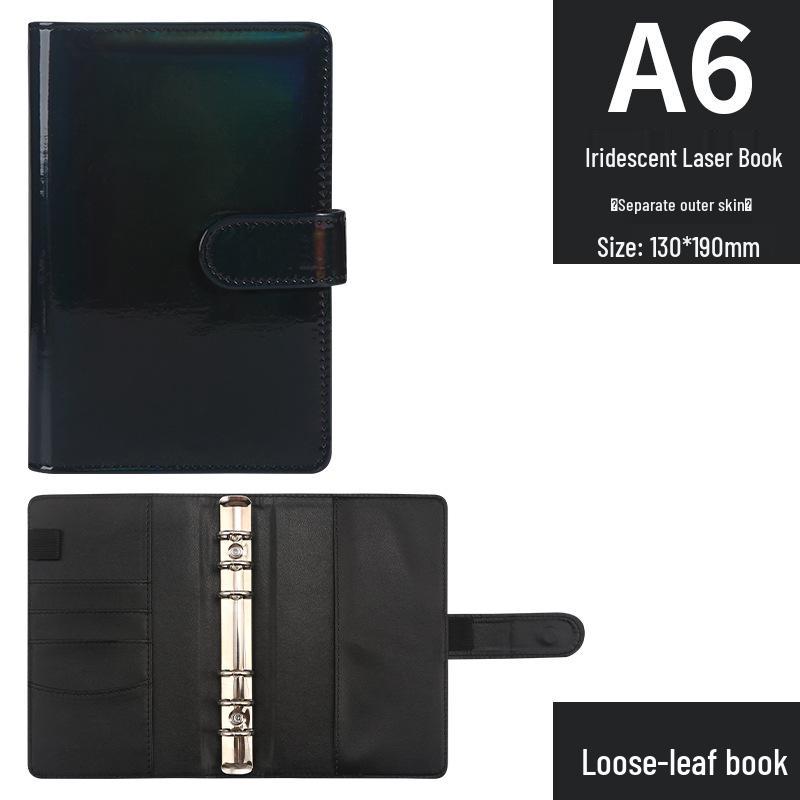 

Exclusive Colorful Laser Macaron A6 Loose-Leaf Notebook: Creative Trendy Design. A6