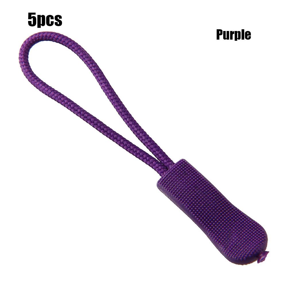 5Pcs Zipper Pull Puller End Fit Rope Tag Fixer Zip Cord Tab Replacement Clip Broken Buckle for Travel Bag Suitcase Tent