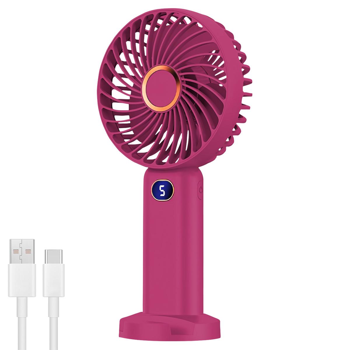 Handheld Fan Portable Mini Fan with Backup Power Desk Fan USB Rechargeable Operated Cooling Electric Fan Travel Office