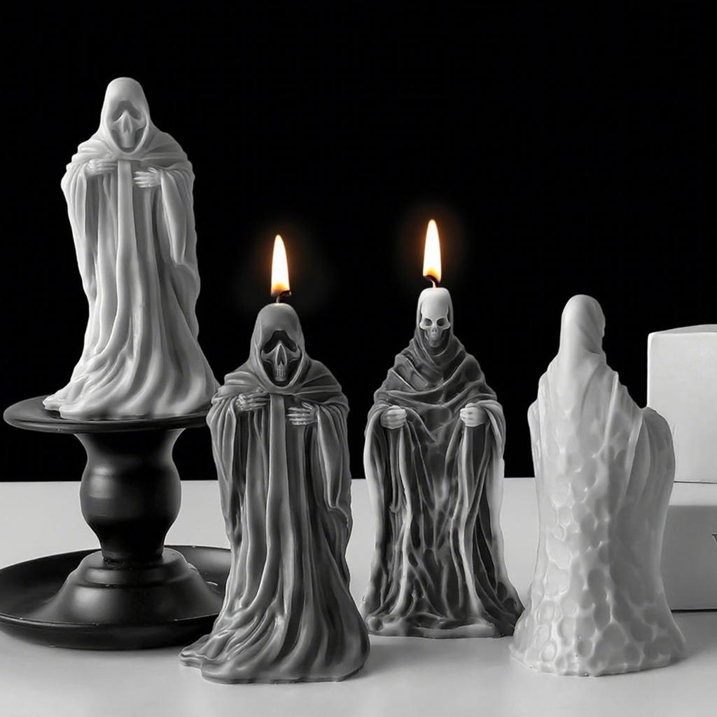 Halloween Skull Silicone Mold For Candle Soap Crafting Reusable Flexible Detailed Design Easy Release Non Toxic Eco Friendly Material