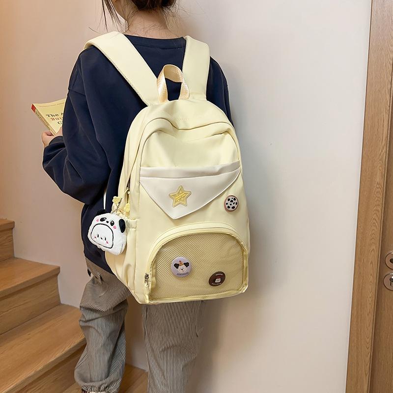 schoolbag, female college student, Japanese transparent pain bag, backpack, large-capacity high school student travel backpack