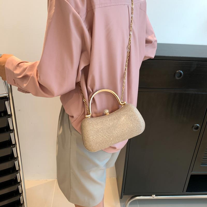 Damen Abendtasche mit Perlen, für Hochzeit, Braut, elegant, trendig, Kette, Handtasche, Strass, Clutch, Schultertasche