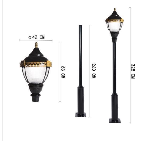 Rust-Proof 3m Courtyard Light Pole: Modern Landscape Street Light for Parks, Villas, Communities, and Households.