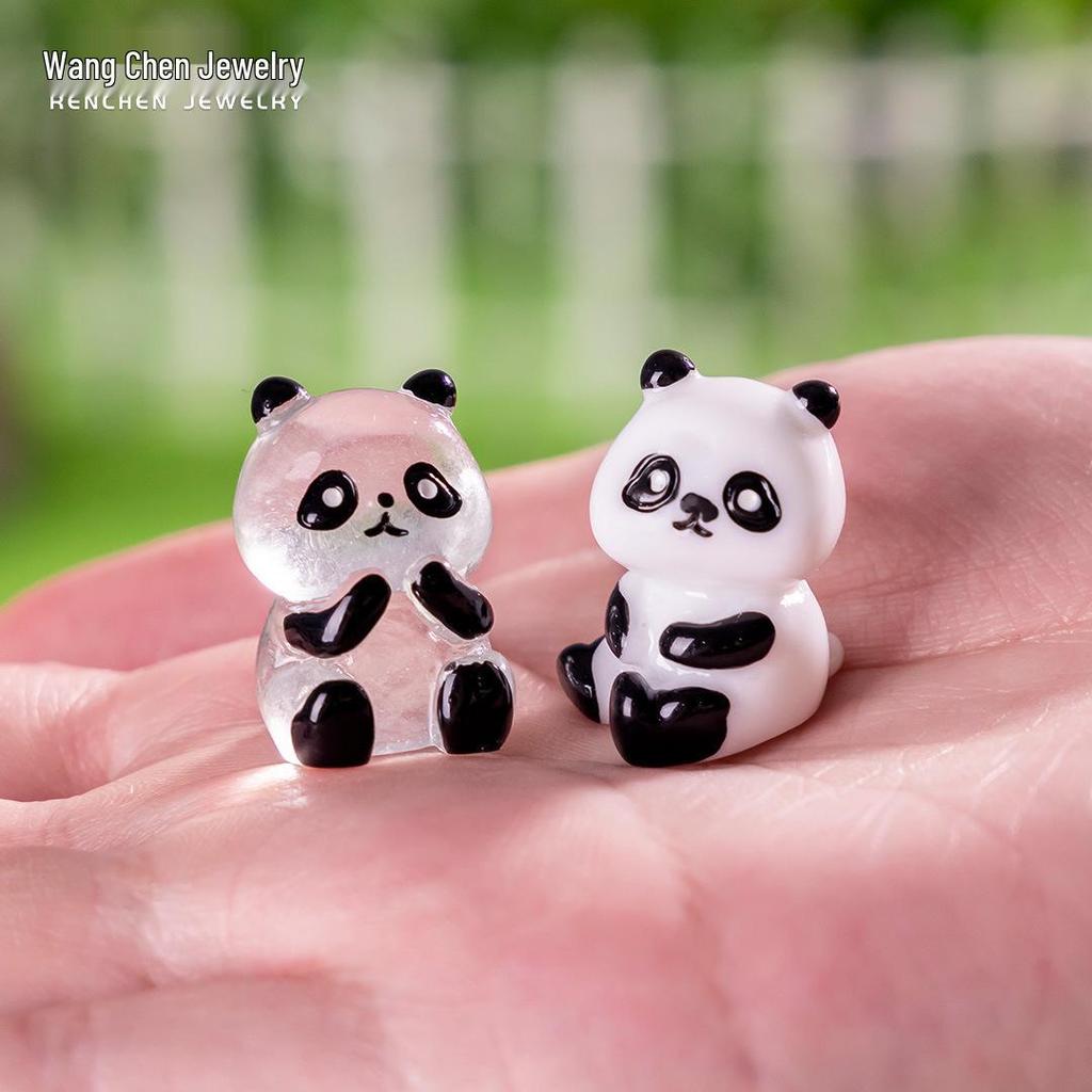 Luminous Panda Miniature Figurine for Micro Landscape Gardening Decor