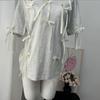 Summer New Design Three-dimensional Bow Decoration Versatile Mid-length T-shirt for Women