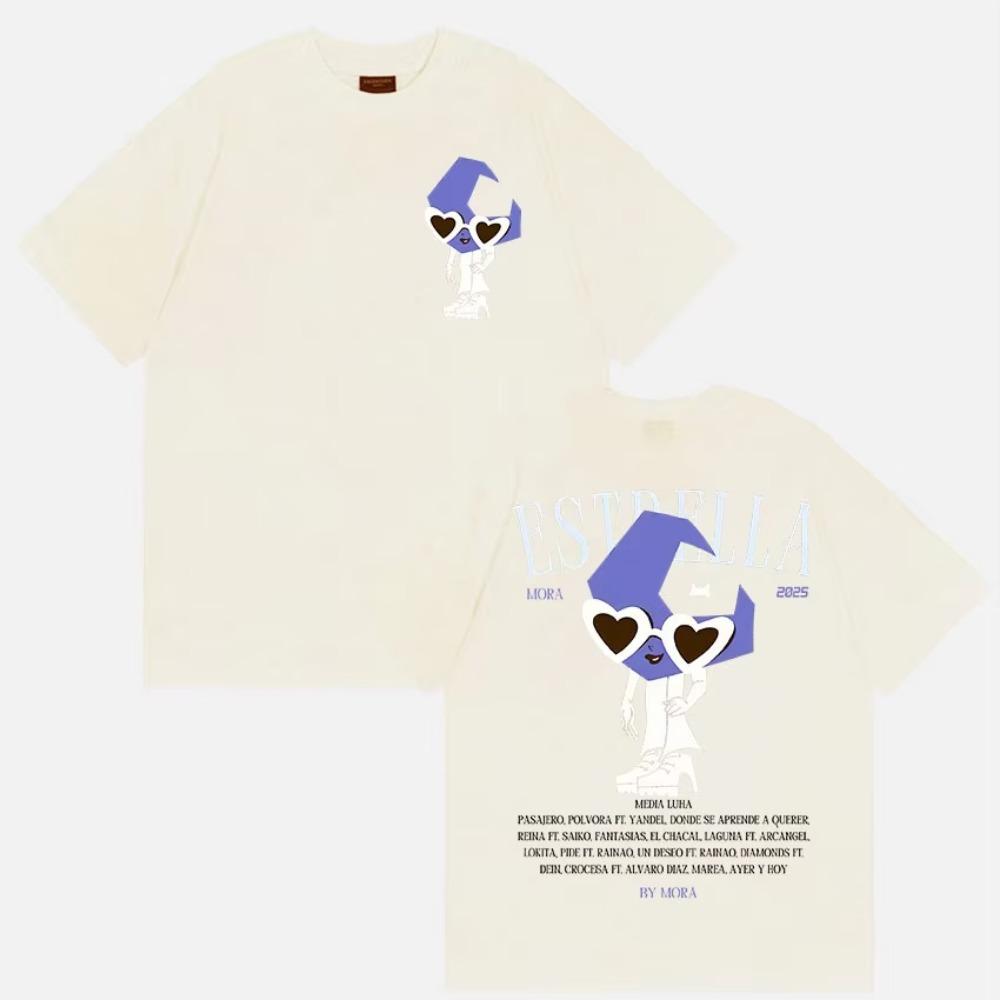 Rapper MORA Album 2025 Merch T Shirt Men's Retro O-Neck  Short Sleeve T-shirts Summer Casual High Quality Fashion T-shirt