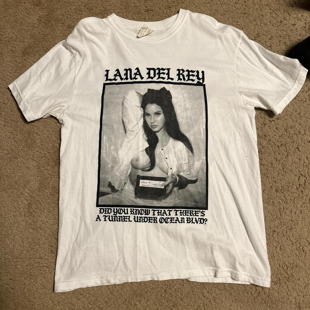 T-Shirt Lana Del Rey Rare Design White Tee Reprint T-Shirt Classic Style NH10270