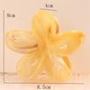 Flower Shaped Hair Claw Clip Resin Marble Texture Gradient Color for Weddings and Parties Daily Use Hair Accessories