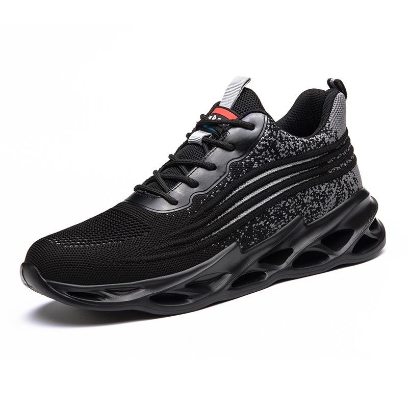 Men's All-Season Steel Toe Safety Shoes - Lightweight, Anti-Smash, and Anti-Puncture Labor Protection Footwear