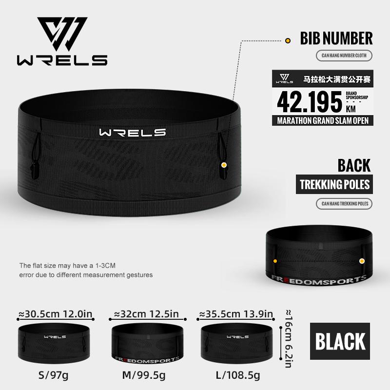 

Running Waist Bag Breathable Waist Pack Invisible Lightweight Quick Dry Running Belt Fitness Gym Marathon Bib Number Fanny Pack S чёрный
