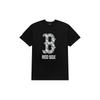 New MLB Drop Shoulder Sleeve T-Shirt Unisex Black 3ATSM0333-43BKS