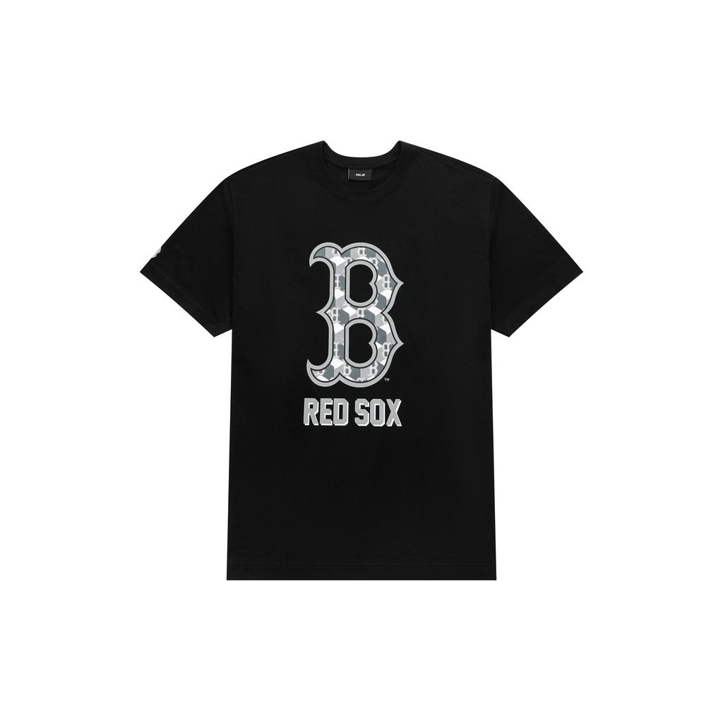 New MLB Drop Shoulder Sleeve T-Shirt Unisex Black 3ATSM0333-43BKS