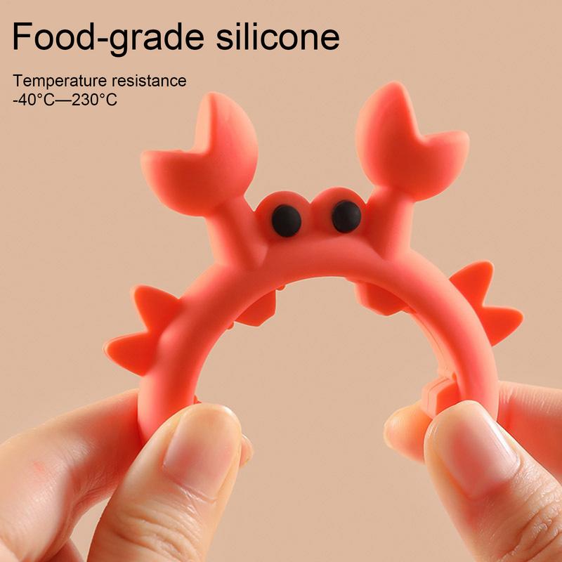 Crab Shaped Silicone Spatula Rack Heat-Resistant Pot Clip Spoon Rest Stove Top Spatula Holder Anti Scalding Overflow Pot Holder